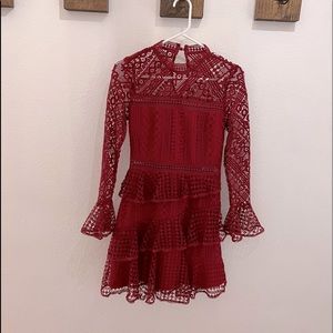 Two Sisters Martin/Wine Flare Valerie Dress